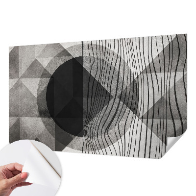 Mural de pared con estampado hermoso Formas abstractas