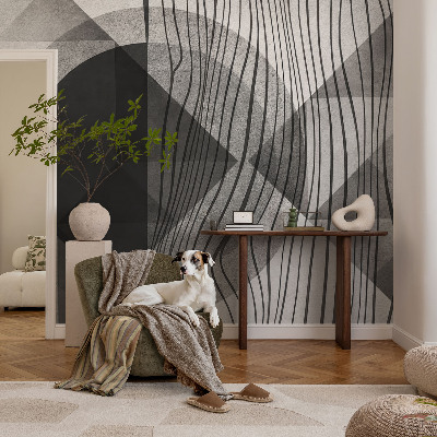 Mural de pared con estampado hermoso Formas abstractas
