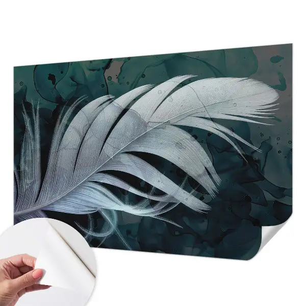 Papel mural texturado decorativo con diseño 'Pluma etérea'