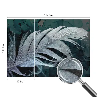 Papel mural texturado decorativo con diseño 'Pluma etérea'