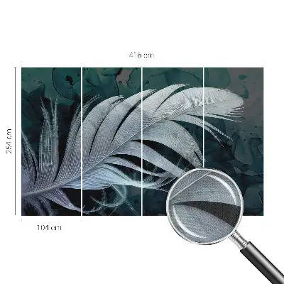 Papel mural texturado decorativo con diseño 'Pluma etérea'