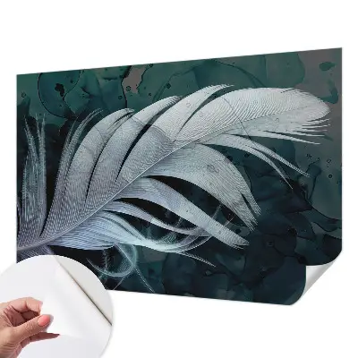 Papel mural texturado decorativo con diseño 'Pluma etérea'
