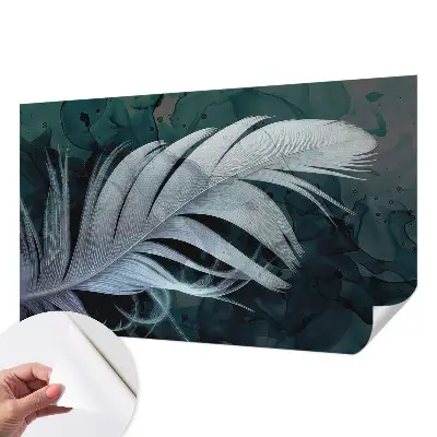 Papel mural texturado decorativo con diseño 'Pluma etérea'