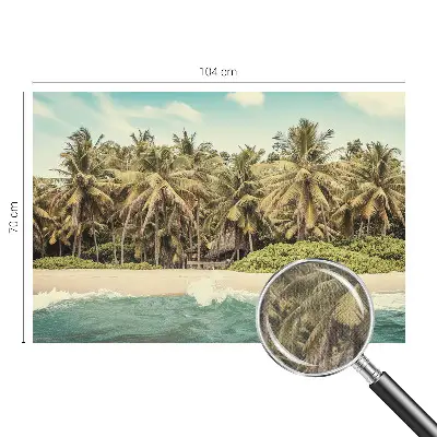 Papel mural texturado decorativo con motivo de playa tropical