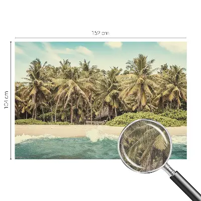 Papel mural texturado decorativo con motivo de playa tropical