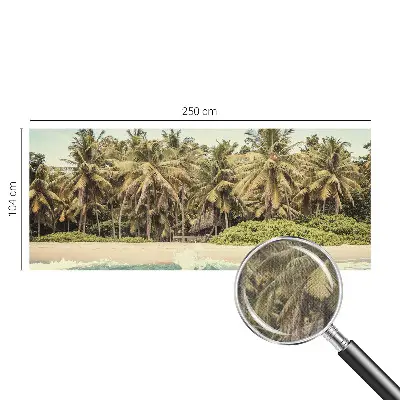 Papel mural texturado decorativo con motivo de playa tropical