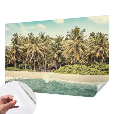 Papel mural texturado decorativo Playa tropical