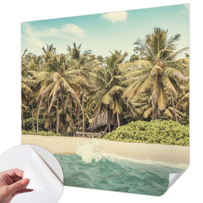 Papel mural texturado decorativo Playa tropical