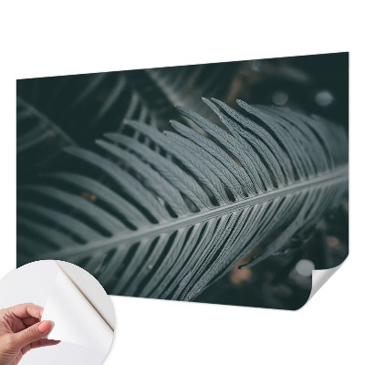 Fotomural decorativo para cabecero de cama con diseño de hoja verde