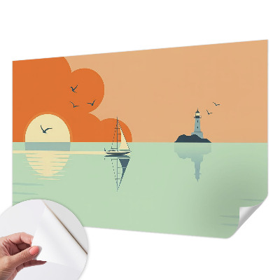 Papel mural texturado decorativo con diseño Delicias del mar