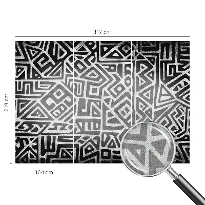 Papel mural con patrón decorativo con diseño de laberinto geométrico