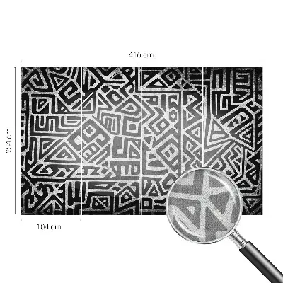 Papel mural con patrón decorativo con diseño de laberinto geométrico