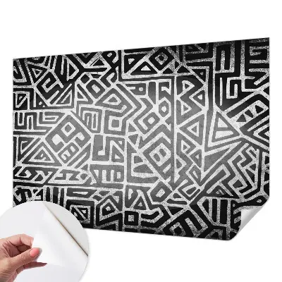 Papel mural con patrón decorativo con diseño de laberinto geométrico