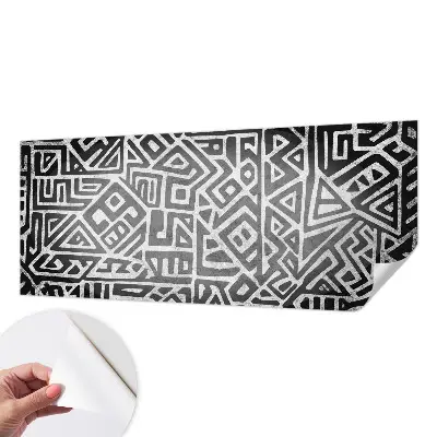 Papel mural con patrón decorativo con diseño de laberinto geométrico