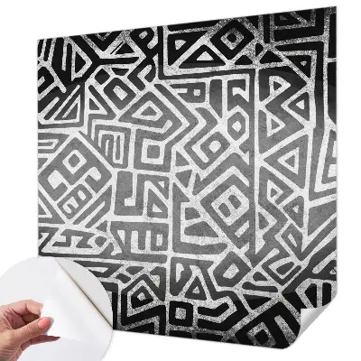 Papel mural con patrón decorativo con diseño de laberinto geométrico