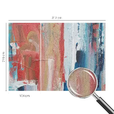 Mural de pared con estampado hermoso con abstracciones coloridas