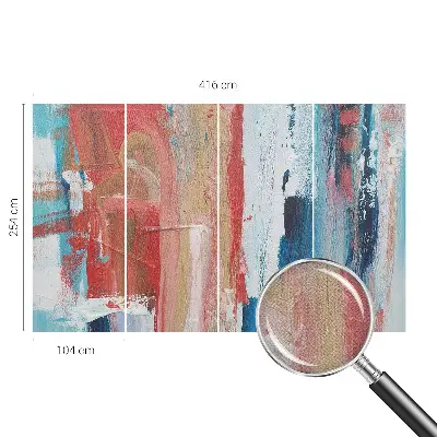 Mural de pared con estampado hermoso con abstracciones coloridas