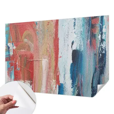 Mural de pared con estampado hermoso con abstracciones coloridas