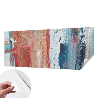 Mural de pared con estampado hermoso con abstracciones coloridas
