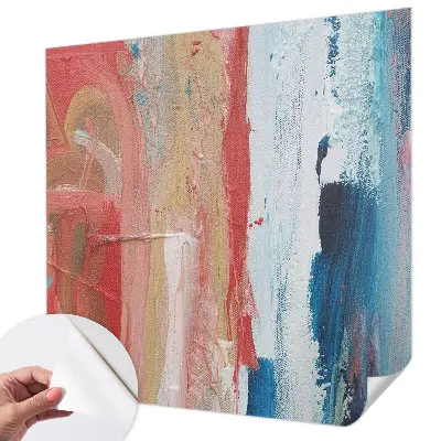 Mural de pared con estampado hermoso con abstracciones coloridas