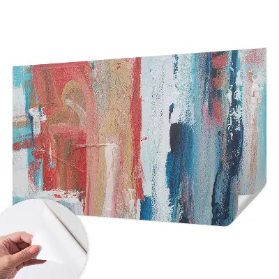 Mural de pared con estampado hermoso con abstracciones coloridas