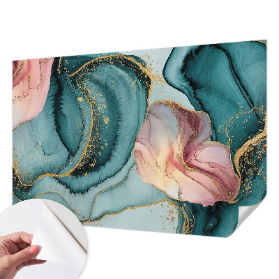 Papel mural texturado decorativo con un diseño de ondas artísticas