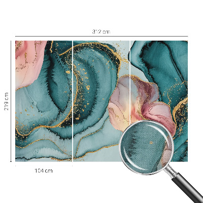 Papel mural texturado decorativo Ondas artísticas