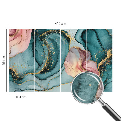 Papel mural texturado decorativo Ondas artísticas