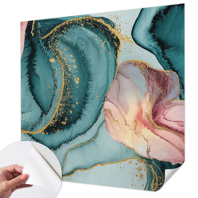 Papel mural texturado decorativo con un diseño de ondas artísticas