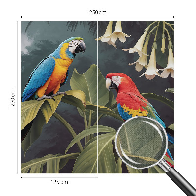 Fotomural decorativo para cabecero de cama loros coloridos