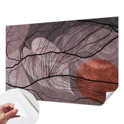 Papel mural con patrón decorativo con un motivo de abstracción energética