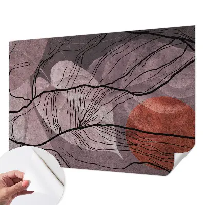 Papel mural con patrón decorativo con un motivo de abstracción energética