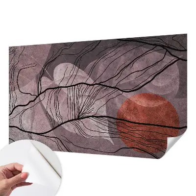 Papel mural con patrón decorativo con un motivo de abstracción energética