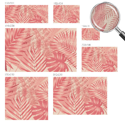 Papel mural texturado decorativo hojas tropicales