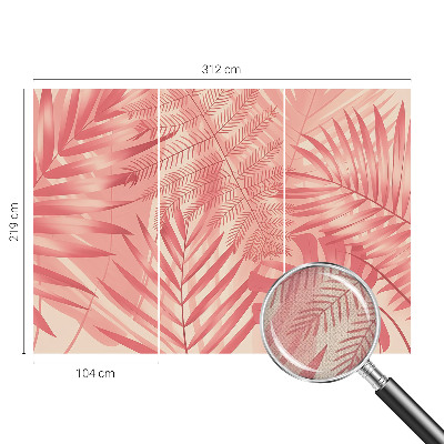 Papel mural texturado decorativo hojas tropicales