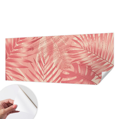 Papel mural texturado decorativo hojas tropicales
