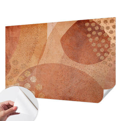 Fotomural decorativo para cabecero de cama con composiciones en tonos terrosos