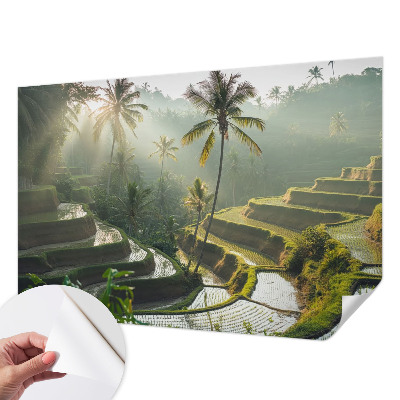 Fotomural decorativo para cabecero de cama con diseño 'Terrazas del paraíso' para cabecero