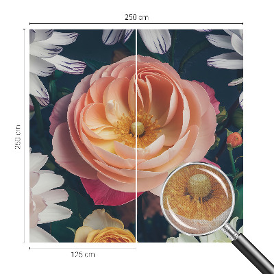 Mural de pared con estampado hermoso Armonía floral