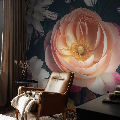 Mural de pared con estampado hermoso Armonía floral