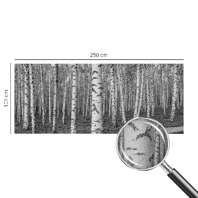 Papel mural texturado decorativo bosque de abedules