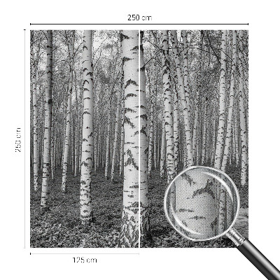 Papel mural texturado decorativo bosque de abedules