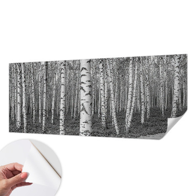 Papel mural texturado decorativo bosque de abedules