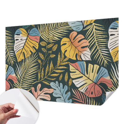 Mural de pared con estampado hermoso con motivo de energía tropical