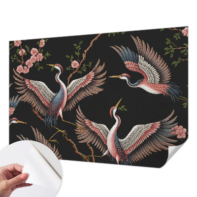 Fotomural decorativo para cabecero de cama estampado floral