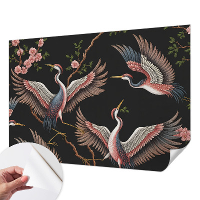 Fotomural decorativo para cabecero de cama estampado floral