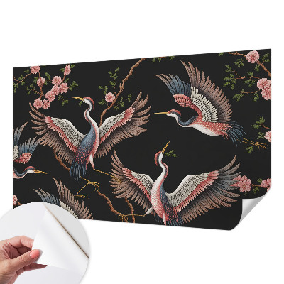 Fotomural decorativo para cabecero de cama estampado floral