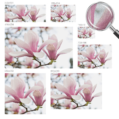 Mural de pared con estampado hermoso flores de magnolia