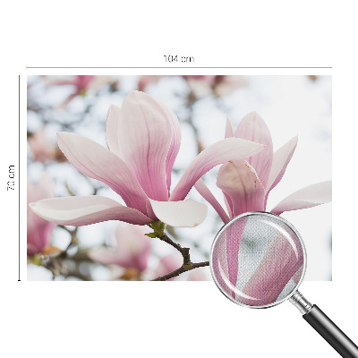 Mural de pared con estampado hermoso flores de magnolia