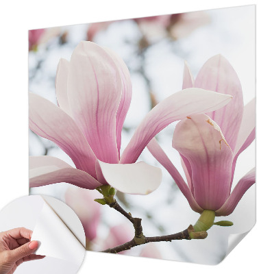 Mural de pared con estampado hermoso flores de magnolia